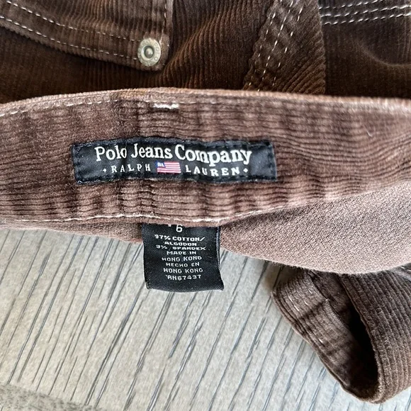 Polo by Ralph Lauren - High-Waisted, Flare-Leg, Chocolate-Brown Jeans - SZ 6 - Picture 13 of 15